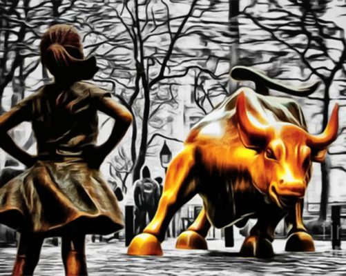 Fearless Girl Bull New York Paint by numbers