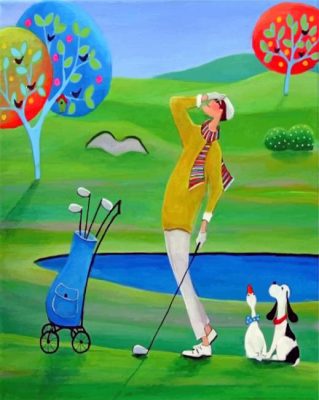 Aesthetic Golfer Paint by numbers