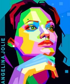 Angelina Jolie Pop Art Paint by numbers