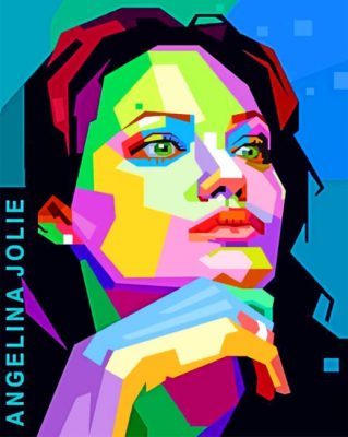 Angelina Jolie Pop Art - Paint By Number - Paint by numbers
