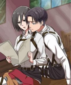 Mikasa Ackerman And Levi Paint by numbers