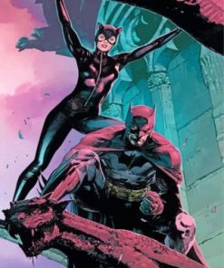 Batman And Catwoman Heroes paint by numbers