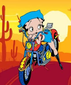 Motocross Betty Boop Paint by numbers
