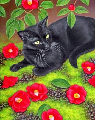 Black Cat Paint by numbers