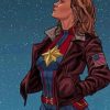 Captain Marvel Higher Further Faster Paint by numbers