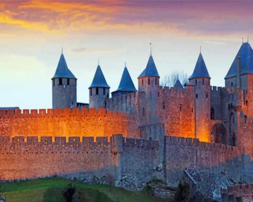 Carcassonne Castle France paint by numbers