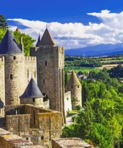 Carcassonne France Castle Paint by numbers