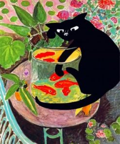 Cat And Goldfish Paint by numbers