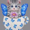 Cat Butterfly Paint by numbers