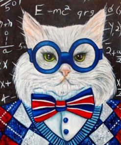 Cat With Glasses Paint by numbers