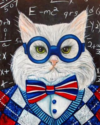 Cat With Glasses Paint by numbers