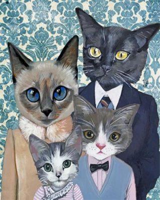 Cats Family paint by numbers
