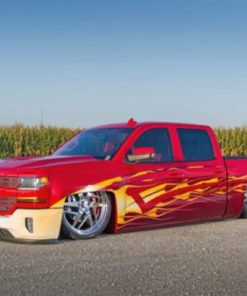 Red Chevy paint by numbers
