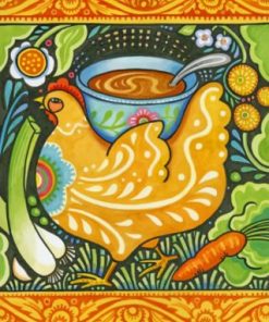 Chicken Soup Folk Paint by numbers