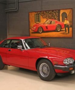 Classy Red Jaguar Xjs Paint by numbers