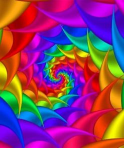 Colorful Fractal Chaos Paint by numbers