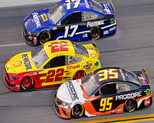 Nascar Racing Cars Paint by numbers