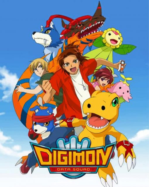 Digimon Data Squad Paint by numbers