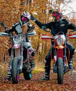 Dirt Bikes Couple Paint by numbers