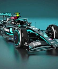 F1 Car Black Livery Paint by number