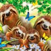 Sloths Family Paint by numbers