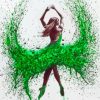 Green Ballerina paint by numbers