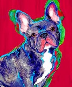 Abstract French Bulldog Paint by numbers
