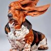Funny Basset Hound Paint by numbers