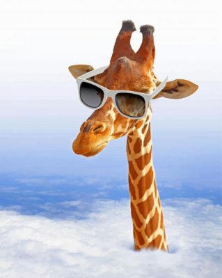 Giraffe With Sunglasses Paint by numbers