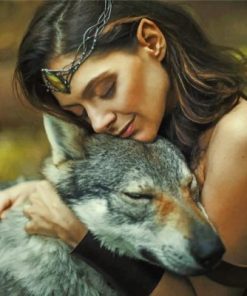 Girl And Wolf Paint by numbers