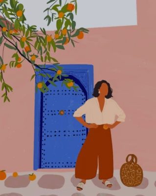 girl in morocco paint by number