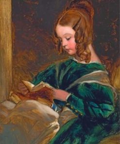 Girl Reading paint by numbers
