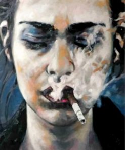 Woman Smoking Paint by numbers