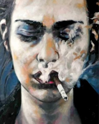 Woman Smoking Paint by numbers