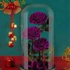 Purple Glass Roses Paint by numbers