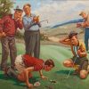 Vintage Golf Scene Paint by numbers