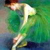 Aesthetic Green Ballerina paint by numbers