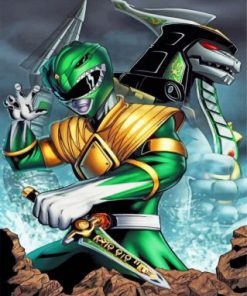 Green Power Ranger Paint by numbers
