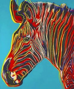 Grevys Zebra Andy Warhol Paint by numbers