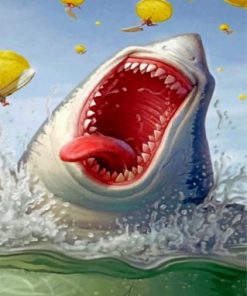 Hungry shark paint by number