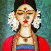 Indian woman paint by numbers