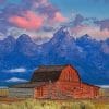 Jackson Hole Barn Paint by numbers