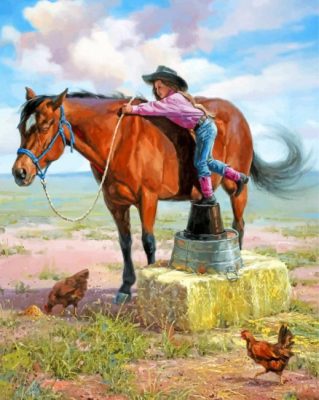Little Cowgirl Paint by numbers