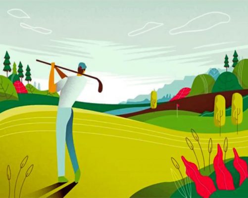 Lonely Golfer paint by numbers