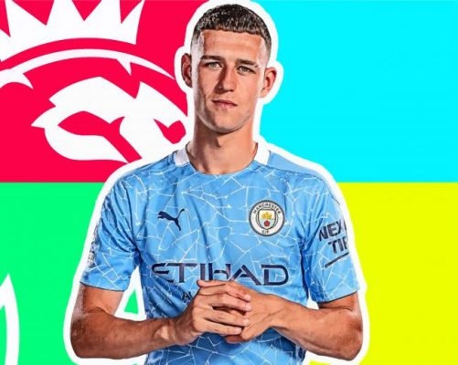 Phil Foden Man City Paint by numbers