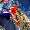 Motocross Racer Paint by numbers