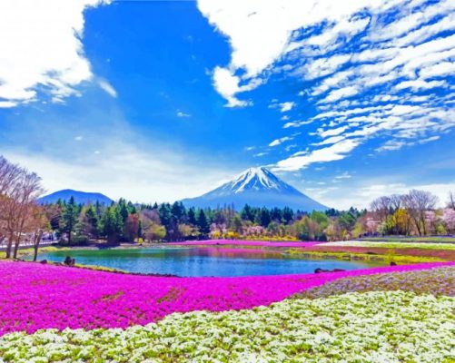 Mount Fuji Japan Paint by numbers