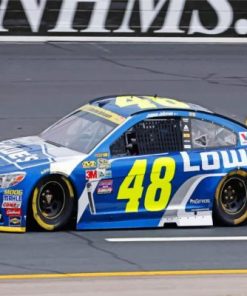 Aesthetic Blue Nascar Paint by numbers