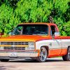 Orange Chevy Blazer Paint by numbers