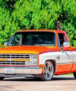 Orange Chevy Blazer Paint by numbers